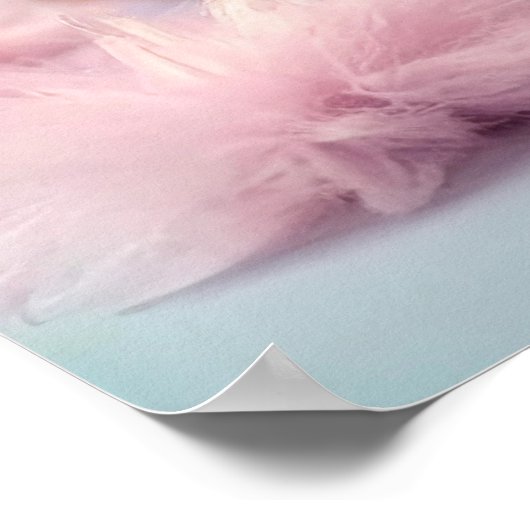 Schattige cavia met donut pastelverloop poster (Hoek)