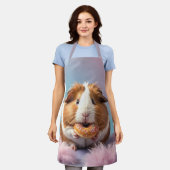 Schattige cavia met donut pastelverloop schort (Gedragen)