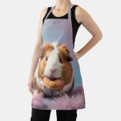 Schattige cavia met donut pastelverloop schort (Insitu)