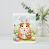 Schattige cavia paaseieren Briefkaart (Staand voorkant)