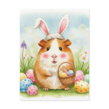 Schattige cavia paaseieren Briefkaart