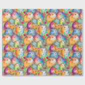 Schattige cavia-patroon cadeaupapier (Vlak)