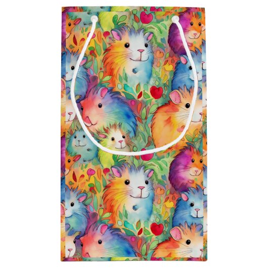 Schattige cavia-patroon klein cadeauzakje (Achterkant)