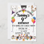 Schattige cavia's & ballonnen verjaardagsfeestje kaart (Voorkant)