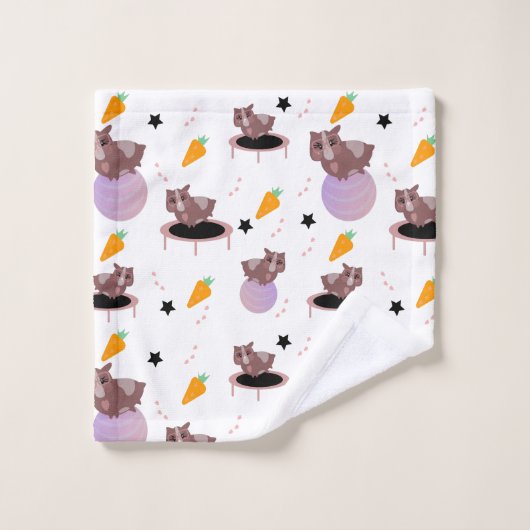 Schattige Cavia's in Beweging Bad Handdoek (Wasdoekje)