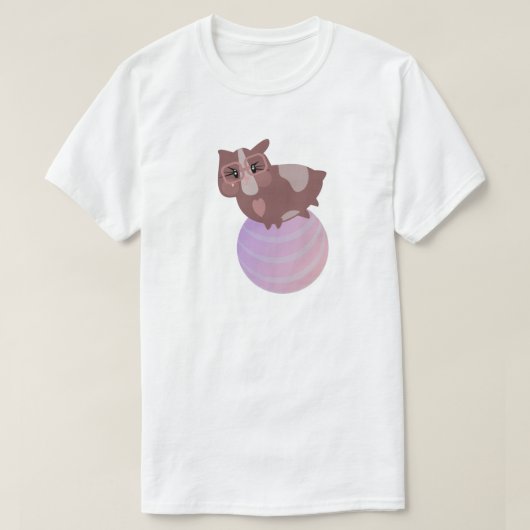 Schattige Cavia's in Beweging T-shirt (Design voorkant)