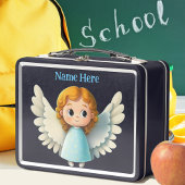 Schattige Celestial Angel Meisje w / Wings Cartoon