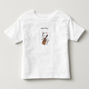 Schattige Cellokat Muzikant Kinder Shirts
