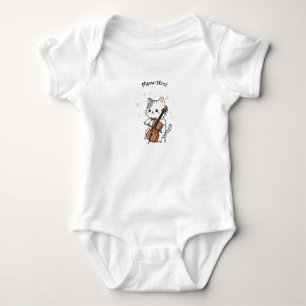 Schattige Cellokat Muzikant Romper