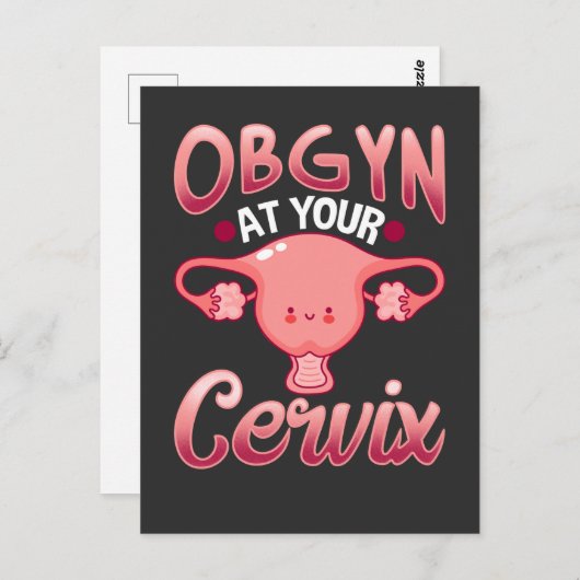 Schattige Cervix Verloskundige Gynaecoloog Dokter  Briefkaart (Voorkant / Achterkant)