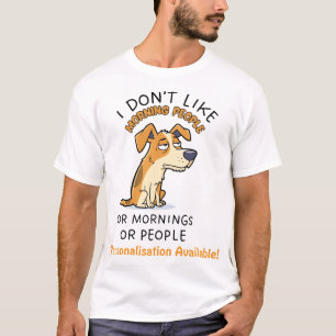 Schattige Chagrijnige Jack Russell Grappige Ochten T-shirt