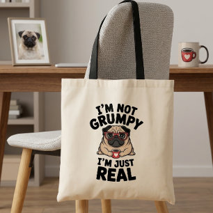 Schattige Chagrijnige Pug Antisociale Sarcastische Tote Bag