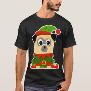 Schattige chagrijnige pug in een regenboog hart t-shirt