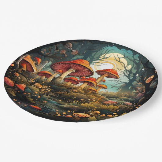 Schattige champignons papier bord (Gekanteld)