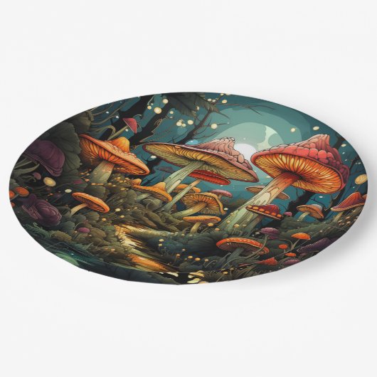 Schattige champignons papier bord (Gekanteld)