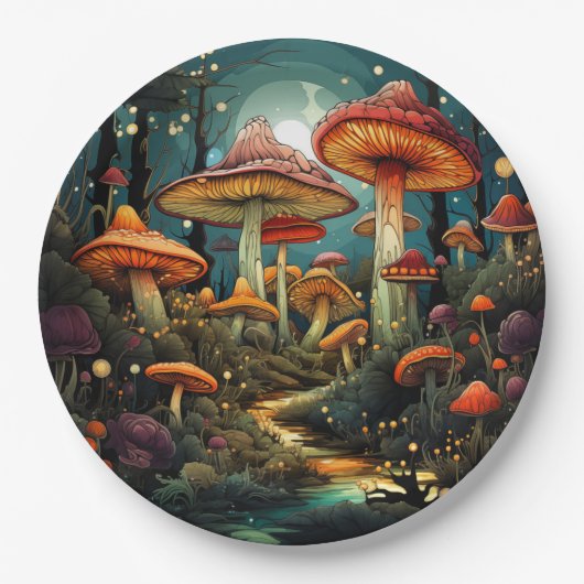 Schattige champignons papier bord (Voorkant)