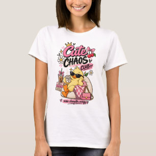 Schattige Chaos Club Delulu Eend Aesthetic T-shirt
