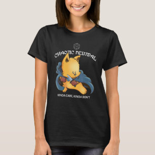 Schattige Chaotische Neutrale Tafelspellen Kerker T-shirt