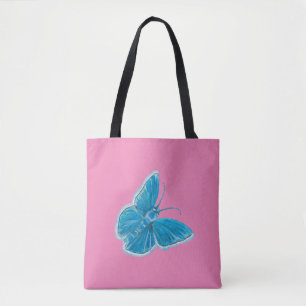Schattige Chapman's Blue Butterfly Illustration Ro Tote Bag