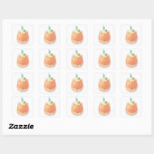 Schattige charmant ontwerp vierkante sticker (Vel)