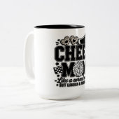 Schattige Cheer Moeder Tweekleurige Koffiemok (Voorkant links)