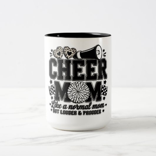 Schattige Cheer Moeder Tweekleurige Koffiemok (Center)