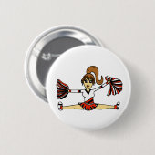 Schattige Cheerleader Button (Voorkant /achterkant)