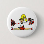 Schattige Cheerleader Button (Voorkant)