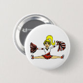 Schattige Cheerleader Button (Voorkant /achterkant)