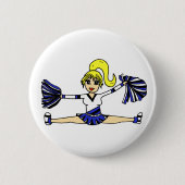 Schattige Cheerleader Button (Voorkant)
