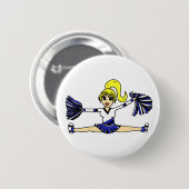 Schattige Cheerleader Button (Voorkant /achterkant)