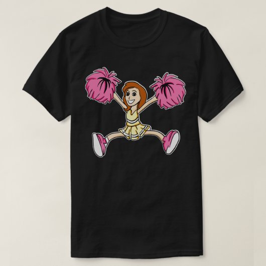 Schattige Cheerleader Meisje TShirt of Gift voor e (Design voorkant)