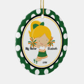 Schattige Cheerleader Oudere Zus Kerst Ornament (Rechts)