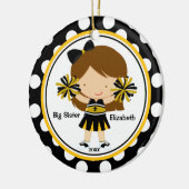 Schattige Cheerleader Oudere Zus Kerst Ornament (Links)