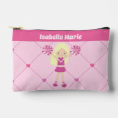 Schattige Cheerleader Roze Harten Blond Meisje Cus Etui (Voorkant)