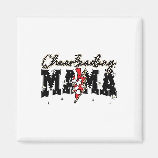 Schattige Cheerleading Mama Bliksem Game Day Seizo Magneet (Voorkant)