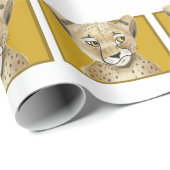 Schattige cheetah inpakpapier - Safari Gift Wrap (Rol Hoek)