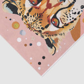 Schattige Cheetah Roze Gouden Pop Art Decoupage Tissuepapier (Detail)