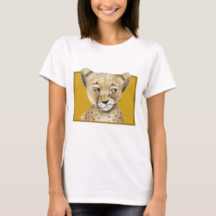 Schattige Cheetah T-shirt – Safari Animal Graphic 