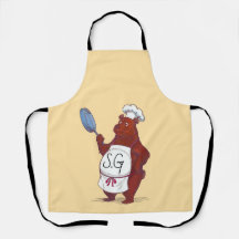 Schattige Chef Beer Schort – Perfect voor Cooking 