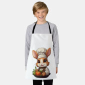 Schattige Chef Bunny met rode tomaten Schort (Gedragen)