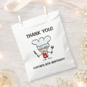 Schattige chef cartoon kind koken Verjaardagsfeest Bedankzakje (Geknipt)