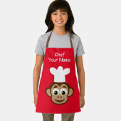 Schattige Chef Monkey cartoon keuken schort voor k (Insitu)