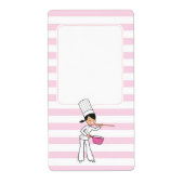 Schattige Chef Motif Canning Jar Label (Voorkant)