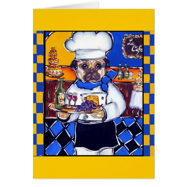 Schattige Chef Pug (Voorkant)