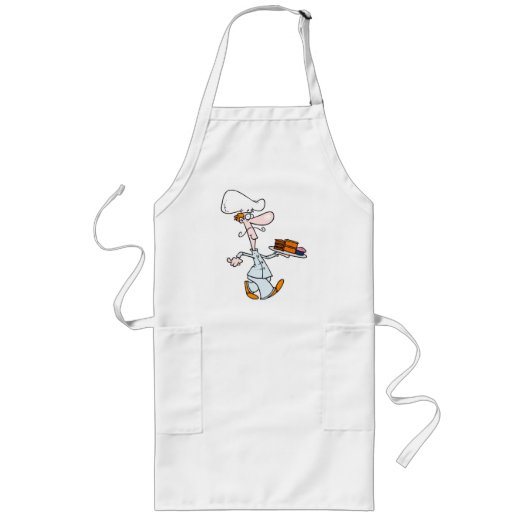 Schattige chef-Schort Lang Schort (Voorkant)