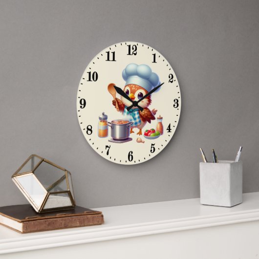 Schattige chef vogel uil  grote klok (Kantoor)