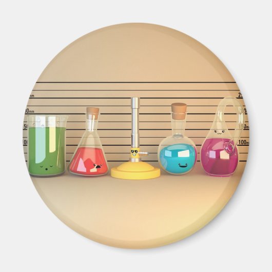 Schattige chemie magneet (Voorkant)