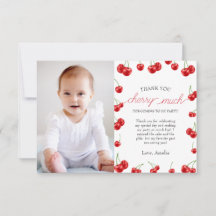 Schattige Cherry Meisje Berry Eerste Verjaardagsfe