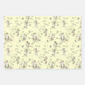 Schattige  Cherub Cupid Angels Beige Toile Inpakpapier Vel (Voorkant)
